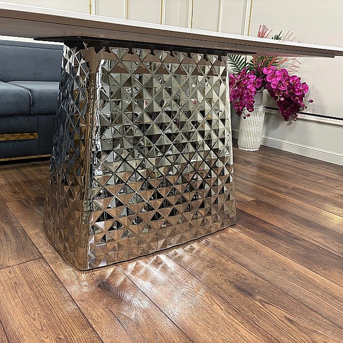 Masă dining cu blat din compozit și bază din inox Kallisto - KM182 [2]