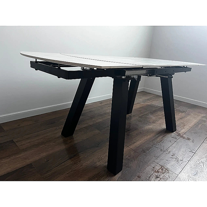 Masă dining extensibilă cu blat din compozit și structură metalică Extensia – DT2422 [5]