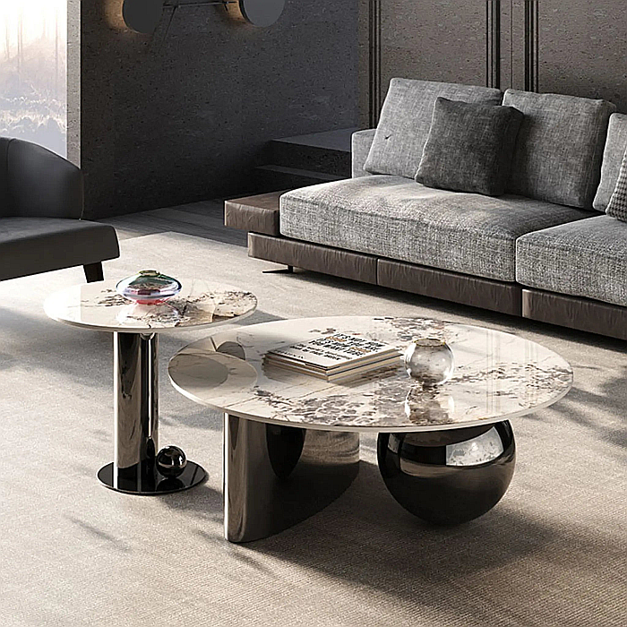 Măsuță cafea cu blat din compozit și picioare din inox Amaris - CT2209 [7]