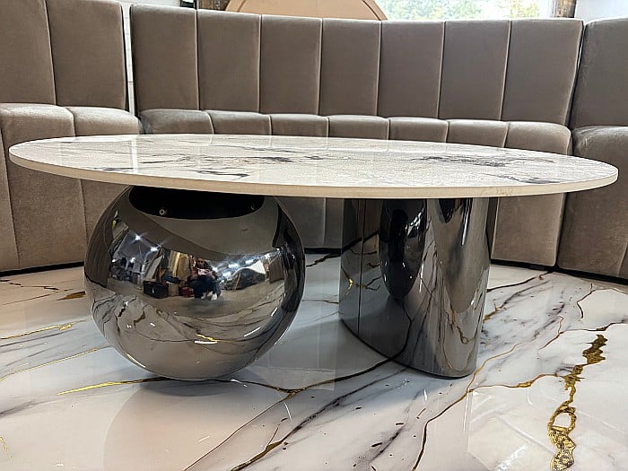 Măsuță cafea cu blat din compozit și picioare din inox Amaris - CT2209 [3]