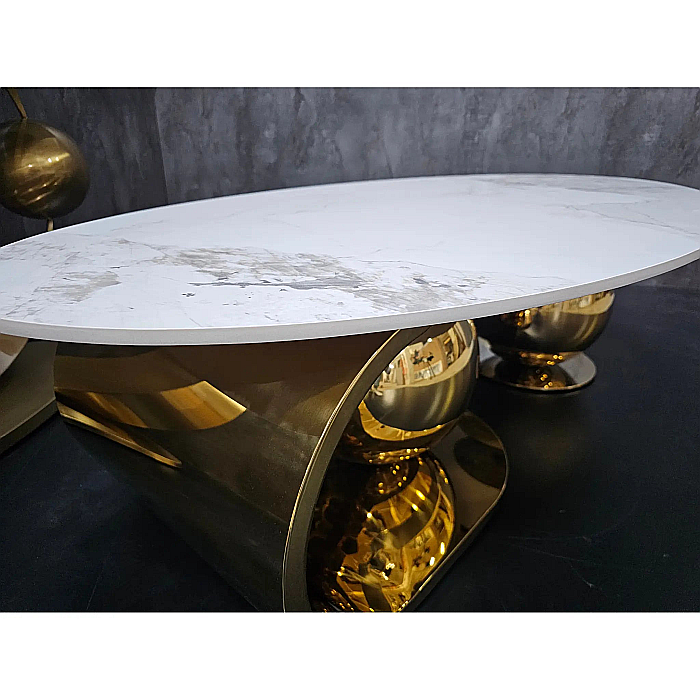 Set măsuțe cafea cu blat din compozit și picioare din inox Nova - CT2318 [10]