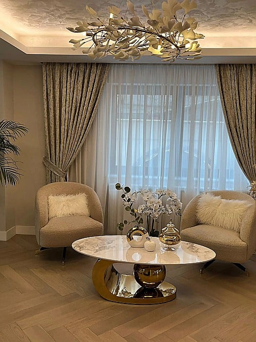 Măsuță cafea cu blat din compozit și picior din inox Pulse - CT2201G [3]