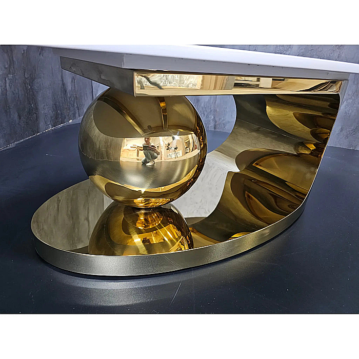 Măsuță cafea cu blat din compozit și picior din inox Pulse - CT2201G [7]