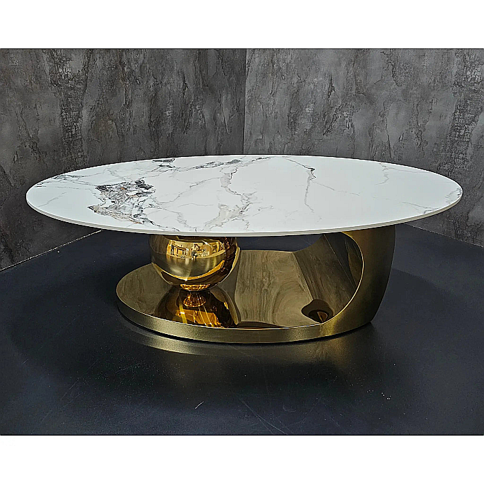 Măsuță cafea cu blat din compozit și picior din inox Pulse - CT2201G [9]