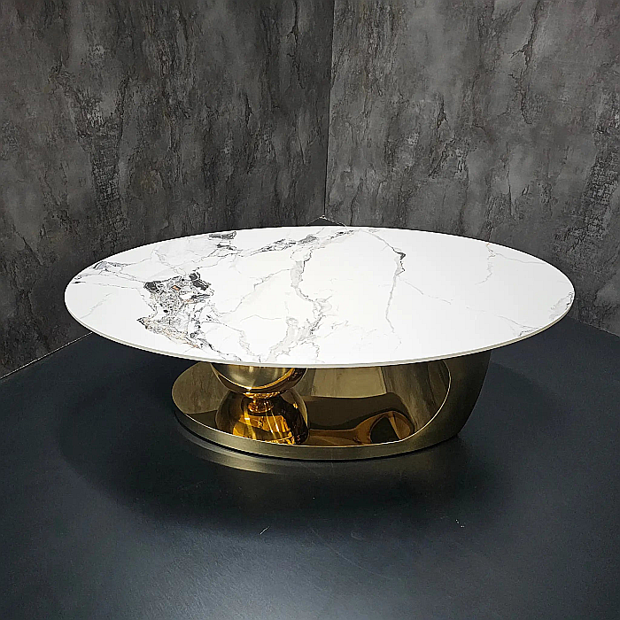 Măsuță cafea cu blat din compozit și picior din inox Pulse - CT2201G [5]