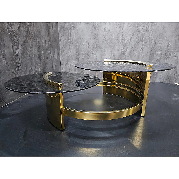 Măsuță cafea cu blat din sticlă securizată și picior din inox Infinity - CT2310 [8]