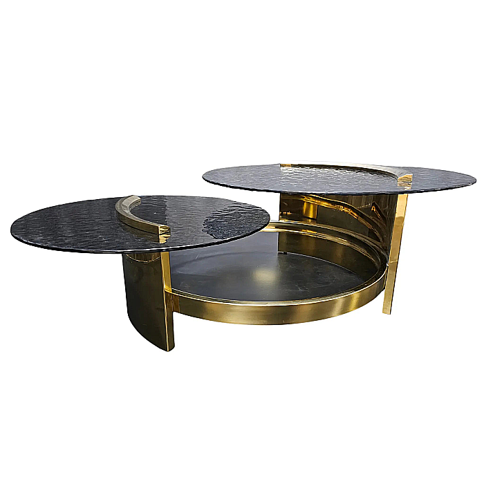 Măsuță cafea cu blat din sticlă securizată și picior din inox Infinity - CT2310 [2]