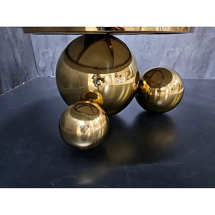 Măsuță cafea cu blat din compozit și picior din inox Gala - CT2139G [9]