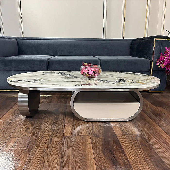 Măsuță cafea cu blat din compozit și picioare din inox Opal - CT8018 [2]