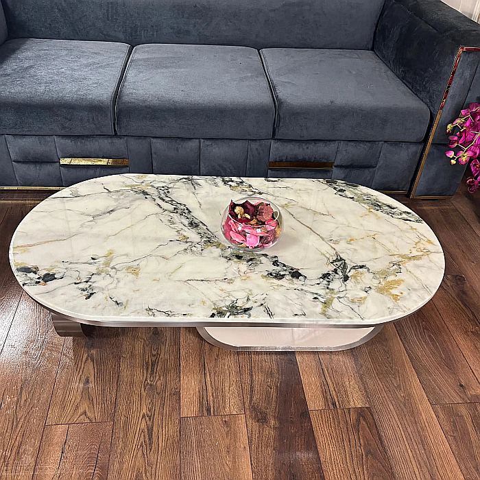 Măsuță cafea cu blat din compozit și picioare din inox Opal - CT8018 [4]