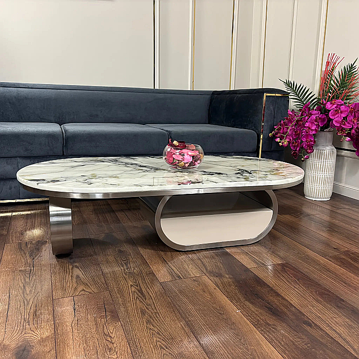 Măsuță cafea cu blat din compozit și picioare din inox Opal - CT8018 [3]