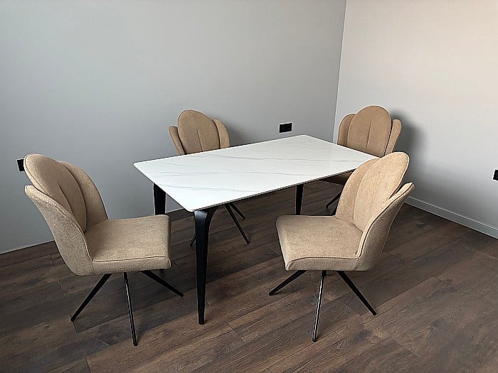 Set masa dining Compact si 4 scaune rotative Aruna [4]