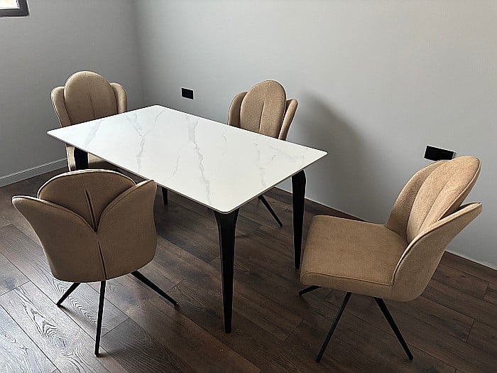 Set masa dining Compact si 4 scaune rotative Aruna [2]