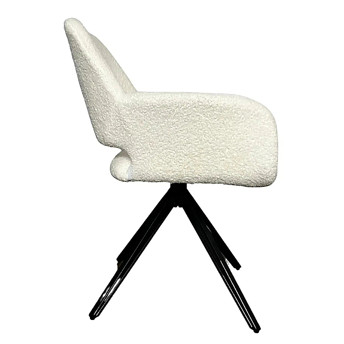 Scaun dining din stofă și picioare din metal Lira - DC2361 [4]