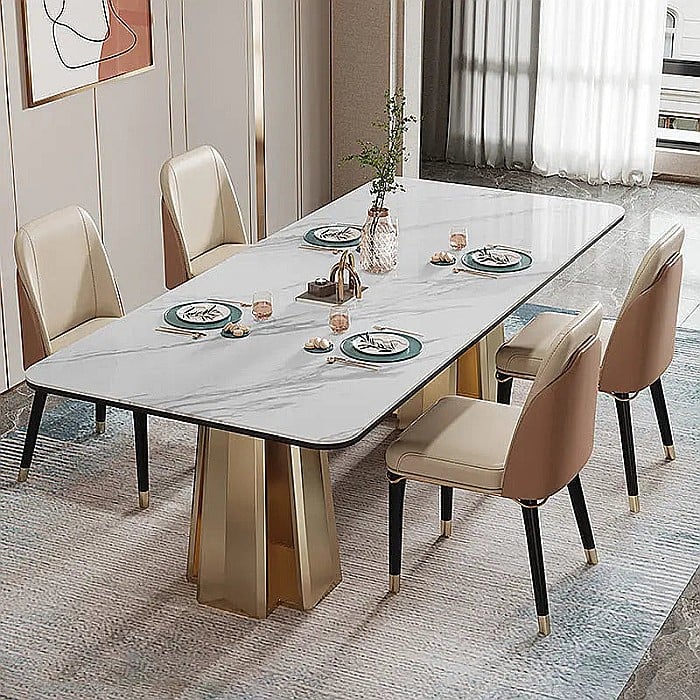 Scaun dining din piele cu picioare din lemn și inox Ellis - C22-01 [8]