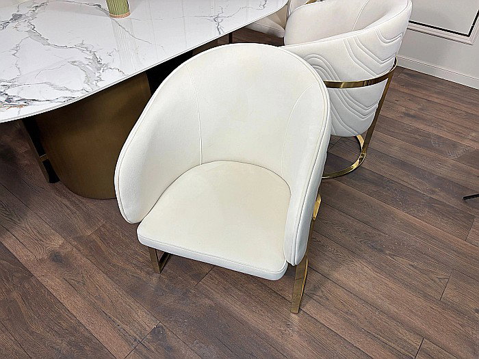 Scaun dining din stofă și picioare din inox Rivoli - C2329 [8]