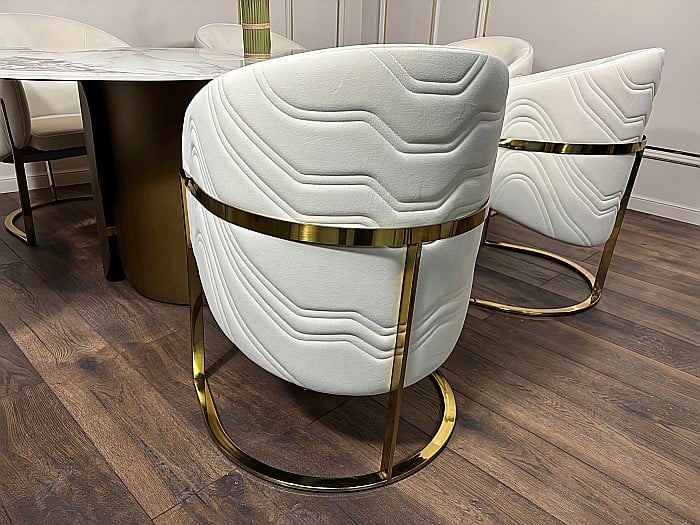 Scaun dining din stofă și picioare din inox Rivoli - C2329 [11]