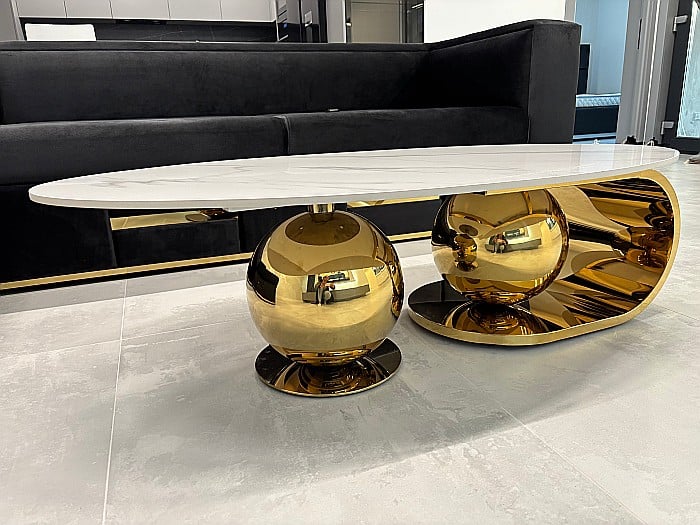 Set măsuțe cafea cu blat din compozit și picioare din inox Nova - CT2318 [4]