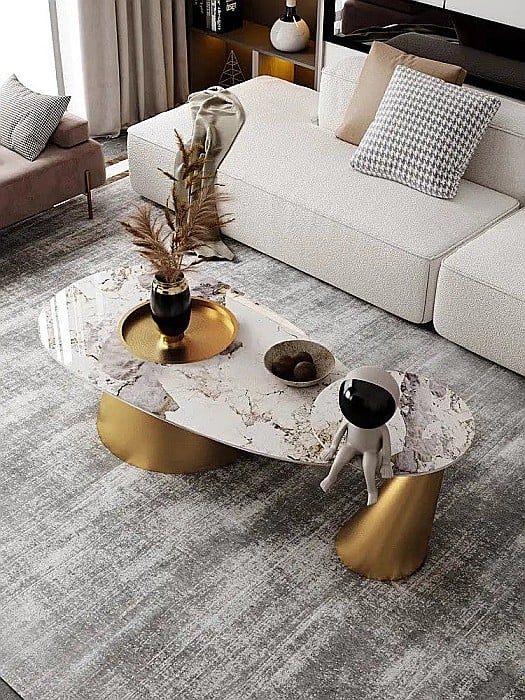 Set măsuțe cafea cu blat din compozit și picioare din inox Isabella - CT2223 [3]