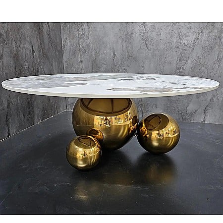 Măsuțe de cafea - Măsuță cafea cu blat din compozit și picior din inox Gala - CT2139G