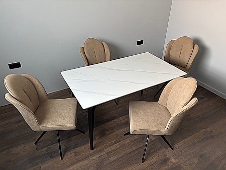 OUTLET Mobilier - Set masa dining Compact si 4 scaune rotative Aruna