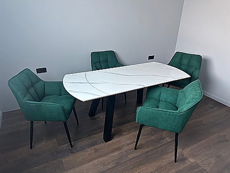 OUTLET Mobilier - Set masa dining Extensia si 6 scaune Pavia