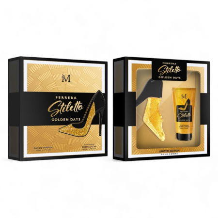 Seturi si Pachete - Caseta cadou parfum +crema pentru femei,Ferrera Stiletto Golden Days