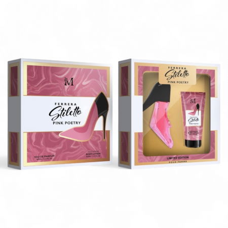 Seturi si Pachete - Caseta cadou parfum + crema pentru femei,Ferrera Stiletto Pink Poetry