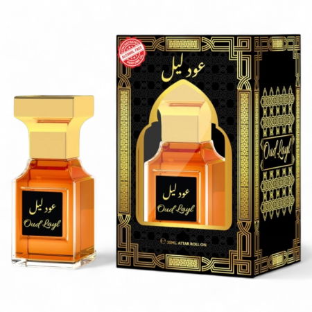 Parfumuri Orientale - Parfum Oriental fara Alcool - Extract Concentrat pe Baza de Ulei, 20ml Roll-on-Oud Layl