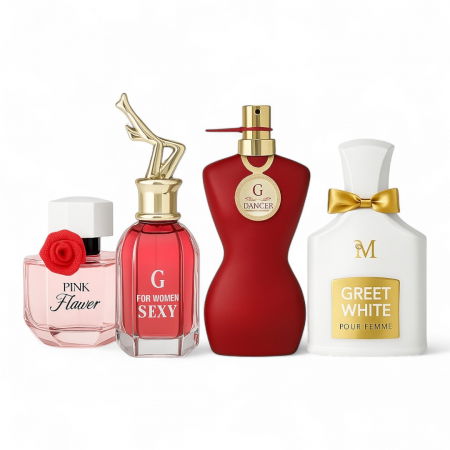 Seturi si Pachete - Set 4 Parfumuri De Dama - Pink Flower + Red Sexy + Dancer + White