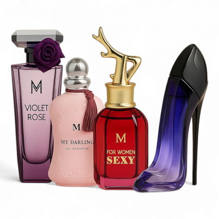 Seturi si Pachete - Set 4 Parfumuri De Dama - Violet Rose + Darling + Red Sexy + Chic Girl