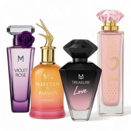 Seturi si Pachete - Set 4 Parfumuri De Dama - Violet Rose + Seduction + Treasure + Sweetheart