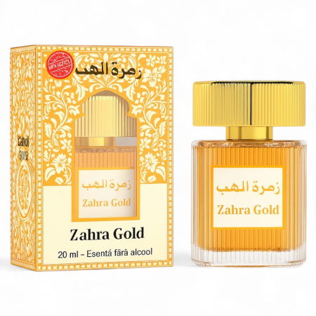 Parfumuri Orientale - Zahra Gold – Esență fără alcool 20 ml | Parfum Oriental Floral Auriu