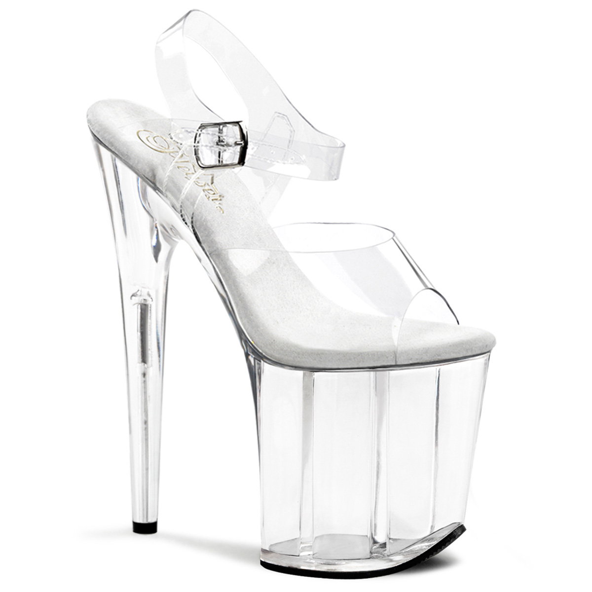 Sandale Pleaser Flamingo 808 cu barete transparente din PVC