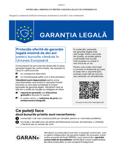 Garantia legala conform directivelor EU