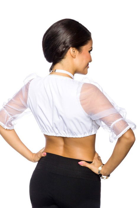 Bluza Bluza Dirndl cu maneci bufante din tul [2]