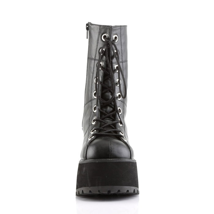Bocanci gothic DemoniaCult Ranger 301 negri cu platformă înaltă și toc gros [2]