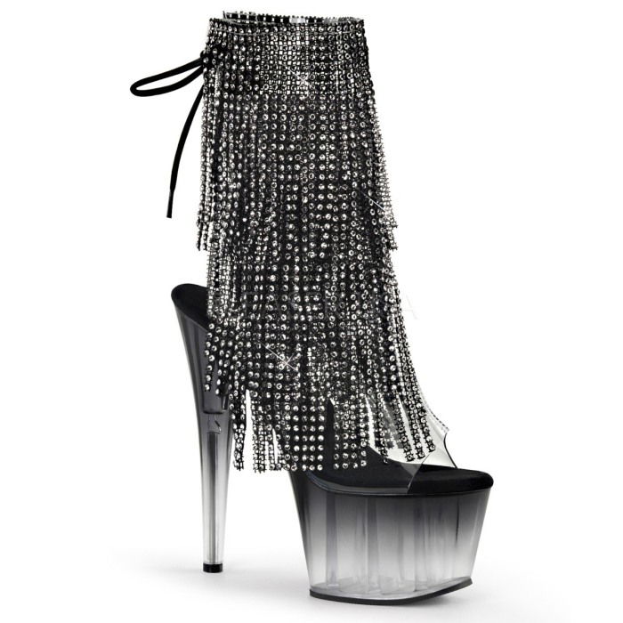 Botine cu toc inalt si platforma, cu pietricele [1]