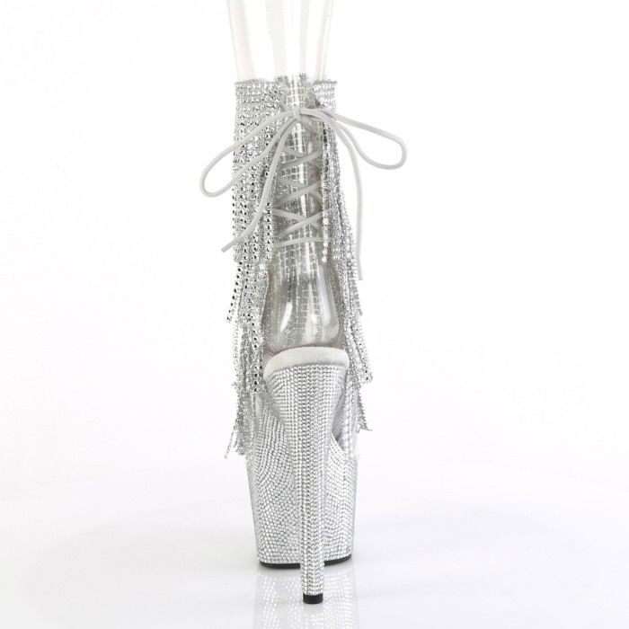 Botine cu platfoma si pietricele argintii [4]