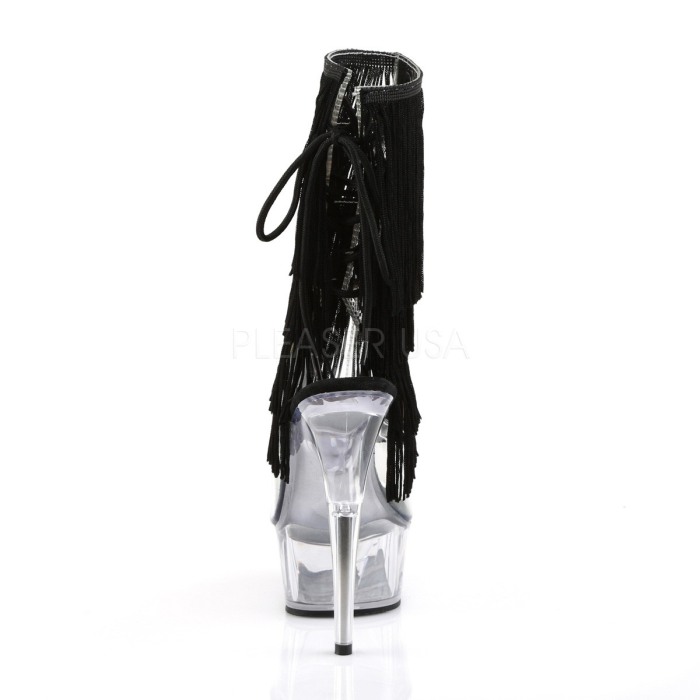 Botine cu franduri, platforma transparenta, toc 15 cm, DELIGHT 1017 TF [4]