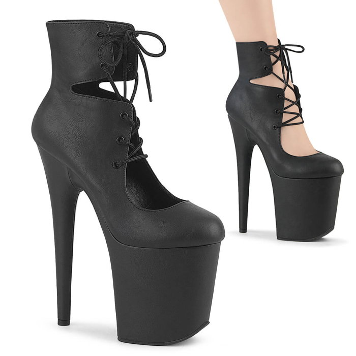 Botine piele ecologica Pleaser FLAMINGO 800-22 pentru pole dance [1]