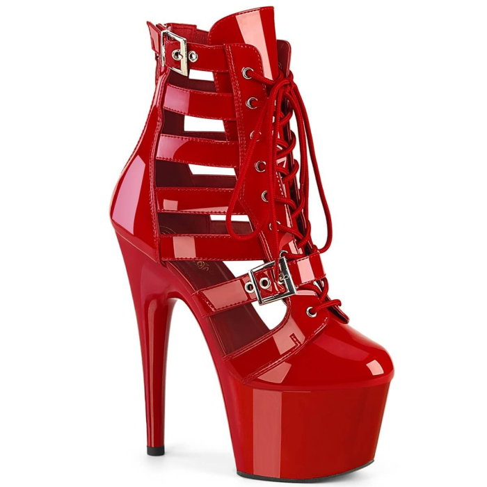 Botine roșii ADORE 1013 MST Pleaser toc stiletto 18 cm platformă 7 cm pole dance [1]