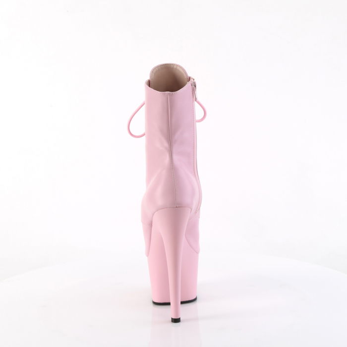 Botine roz din piele ecologica cu varf decpuat ADORE 1021 [5]
