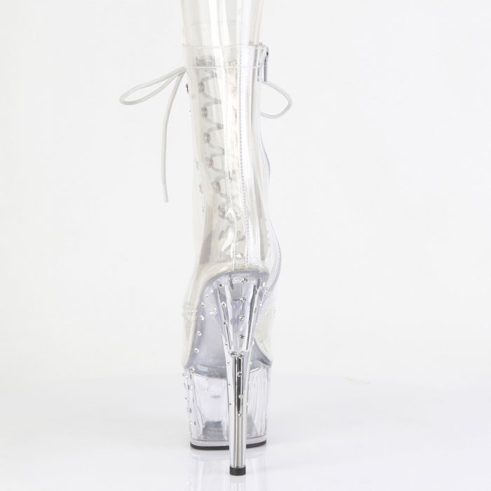 Botine transparente, cu pietricele si toc inalt [4]