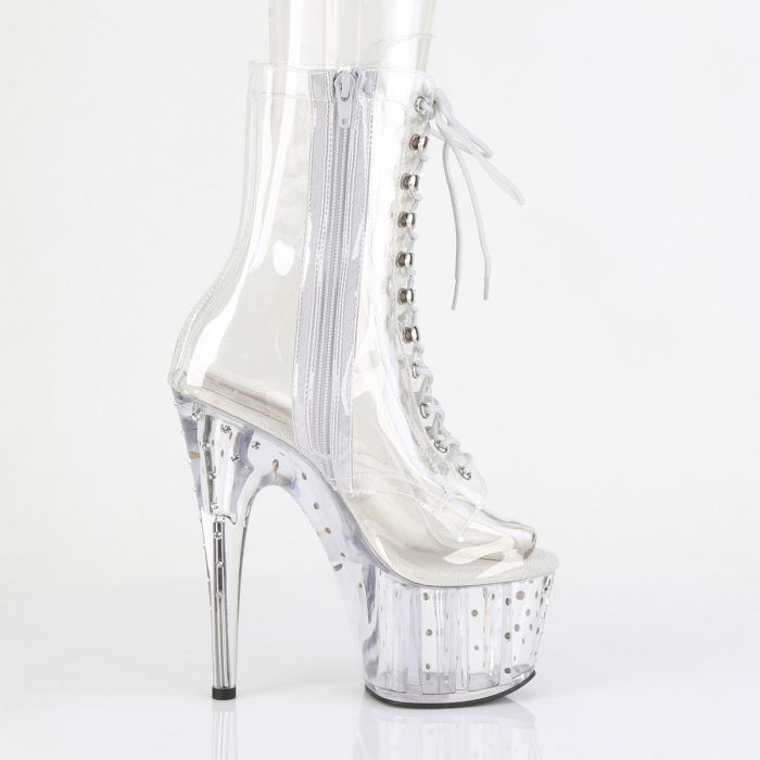 Botine transparente, cu pietricele si toc inalt [5]