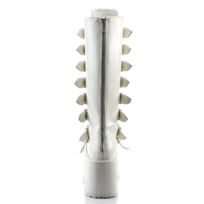 cizme albe cu platforma dama DAMNED 318 [4]