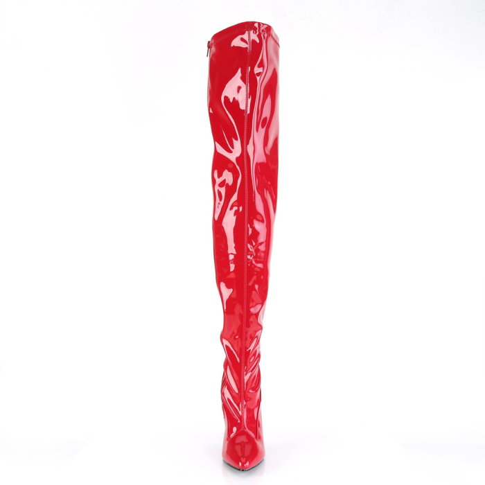 Cizme peste genunchi Pleaser SEDUCE 3000 roșii lac cu toc stiletto [5]