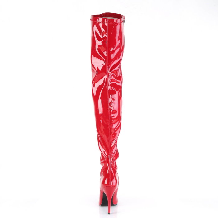 Cizme peste genunchi Pleaser SEDUCE 3000 roșii lac cu toc stiletto [4]