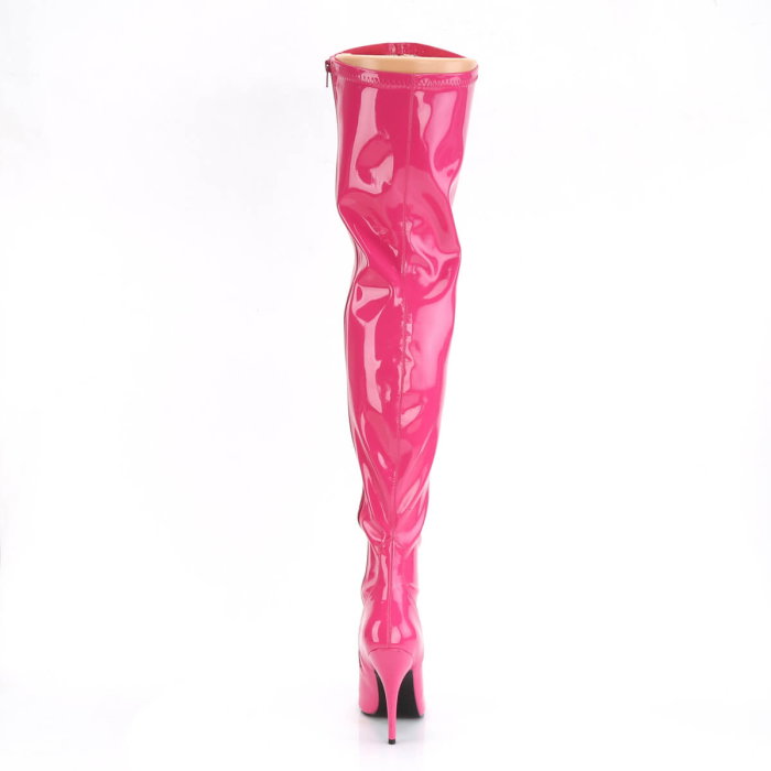 Cizme peste genunchi Pleaser SEDUCE 3000 roz intens lac cu toc stiletto [4]