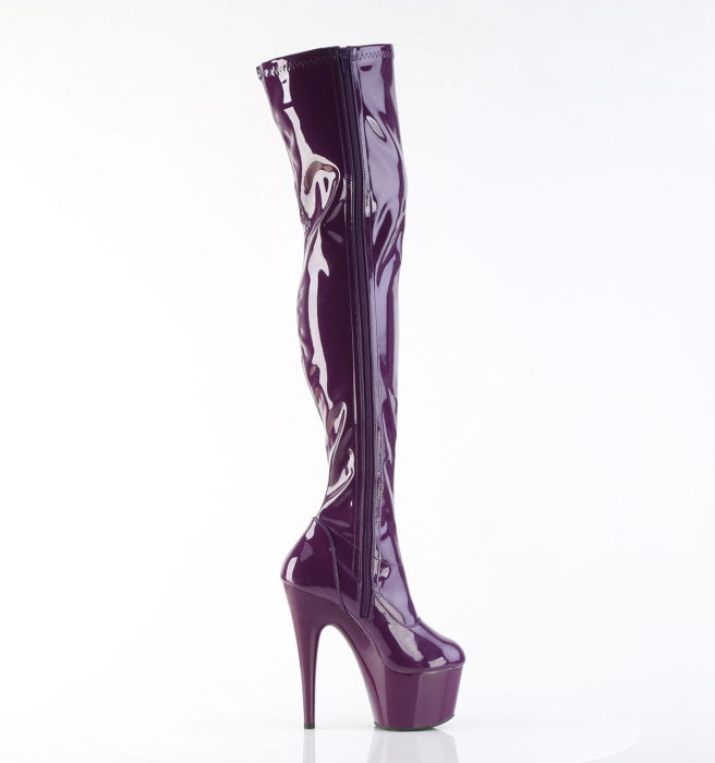 Cizme peste genunchi marimi mari mov, cu platforma [4]